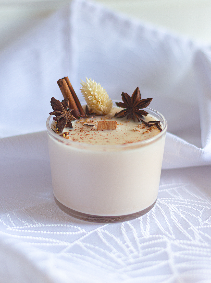 Bougie fleurie parfumée - Goûter de fête